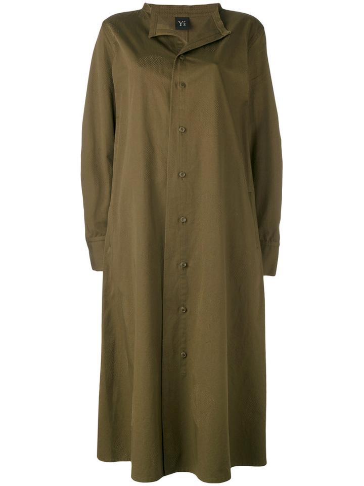 Y's - Loose-fit Coat - Women - Cotton - 1, Women's, Green, Cotton