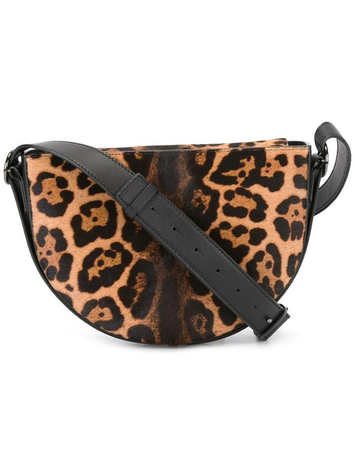 Victoria Beckham Leopard Print Satchel - Black