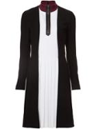Mugler Colour Block Zipped Dress, Women's, Size: 36, Black, Polyester