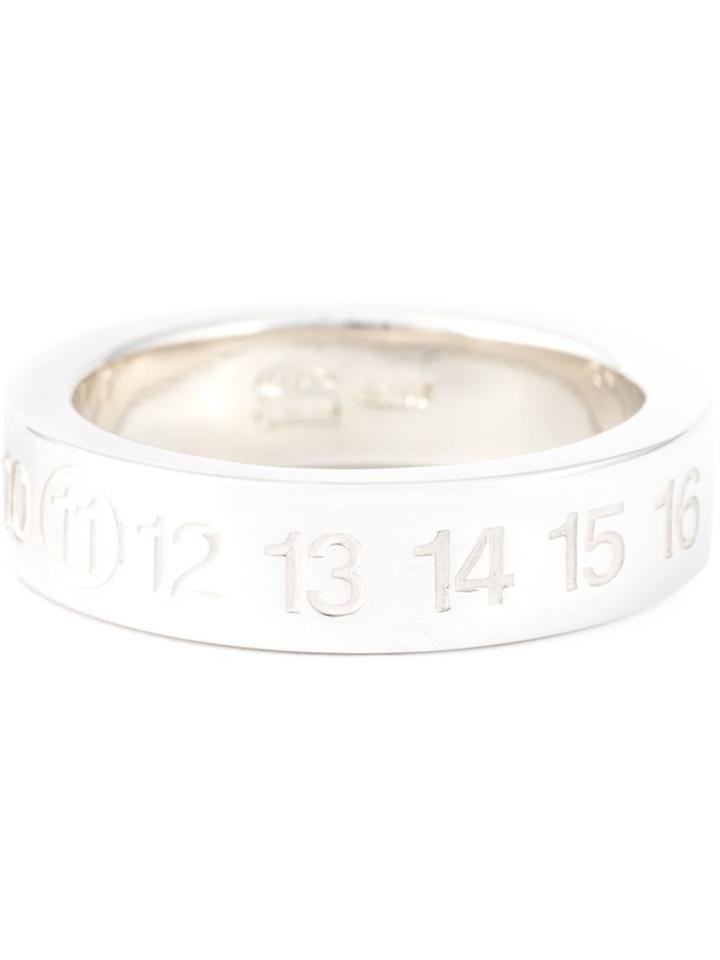 Maison Margiela Logo Stamp Ring, Men's, Size: Medium, Metallic