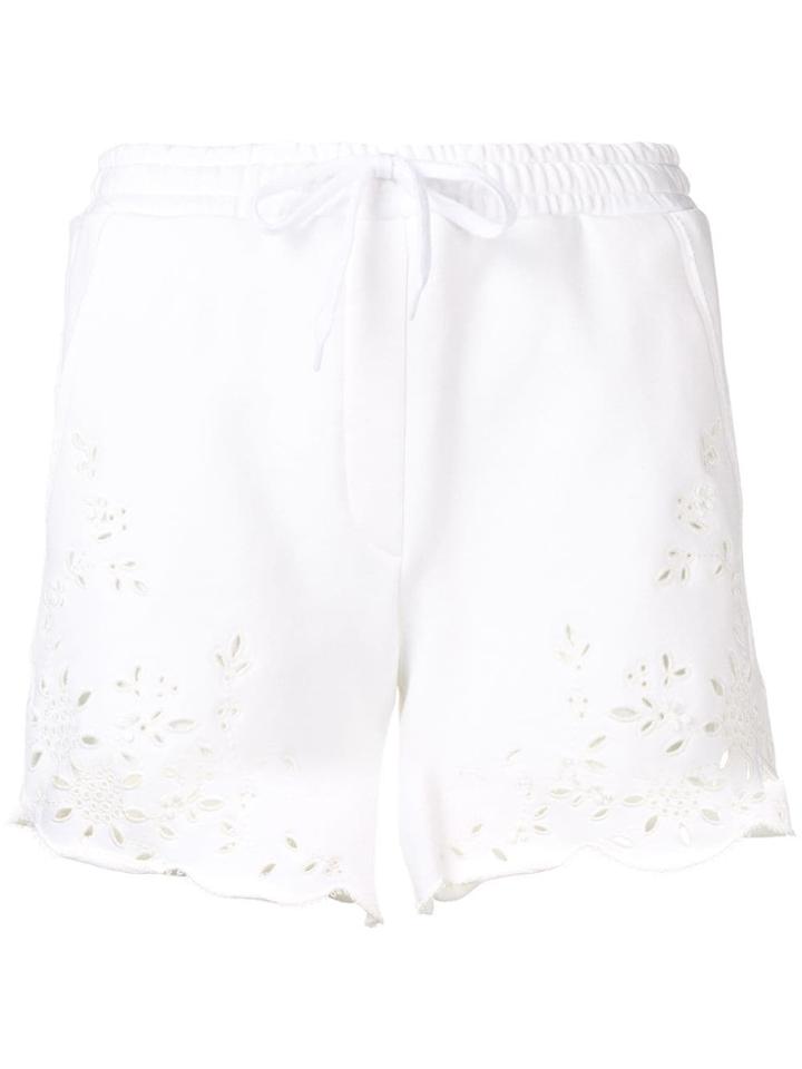Ermanno Scervino Embroidered Shorts - White