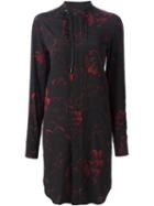A.f.vandevorst 152 Decoration Shirt Dress, Women's, Size: 36, Black, Silk/spandex/elastane