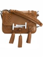 Tod's Tassel Detail Cross Body Bag, Women's, Brown