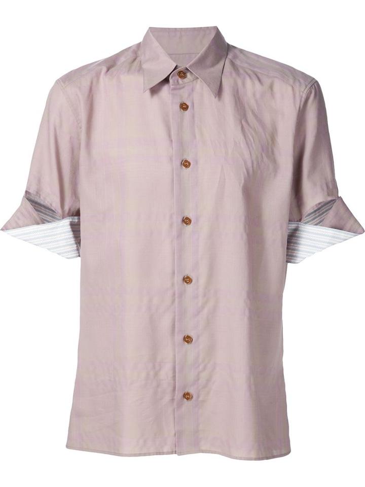 Vivienne Westwood Man Folded Cuff Shirt, Men's, Size: 48, Nude/neutrals, Cotton/spandex/elastane