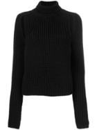 Calvin Klein 205w39nyc Slit Detailing Turtleneck Jumper - Black