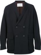 Kolor Double Breasted Jacket, Men's, Size: 4, Blue, Cupro/wool