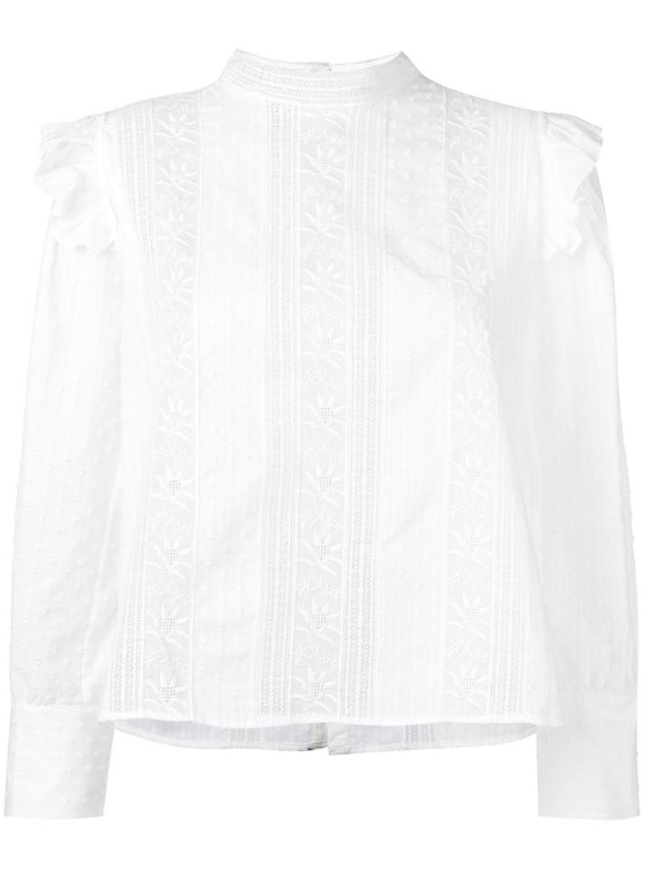 Theory Cold Shoulder Blouse - Black