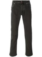 Jacob Cohen Straight-leg Jeans, Men's, Size: 35, Brown, Cotton/spandex/elastane