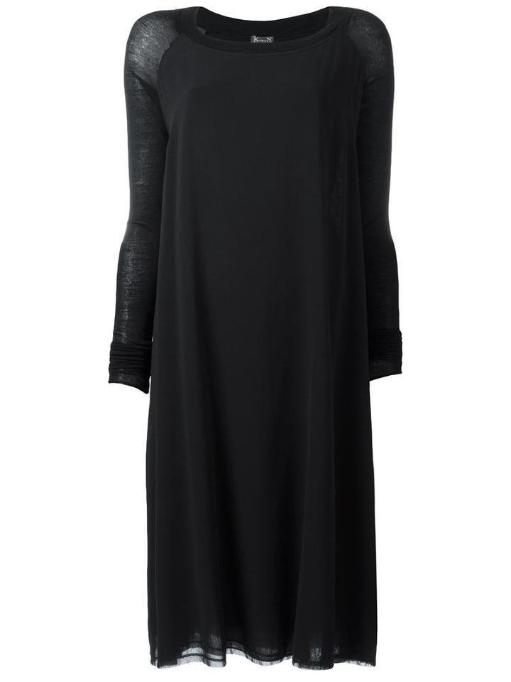 Kristensen Du Nord Paneled Flared Dress, Women's, Size: 2, Black, Silk/spandex/elastane