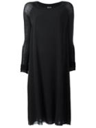 Kristensen Du Nord Paneled Flared Dress, Women's, Size: 2, Black, Silk/spandex/elastane