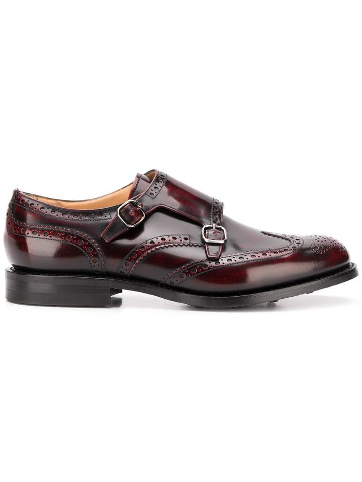 Church's Polished Monk Shoes - Red