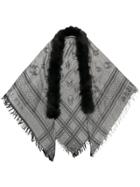Philipp Plein Skull Print Scarf - Black