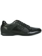 Emporio Armani Panelled Sneakers - Black