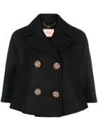 Twin-set Double-breasted Cropped Jacket - Black