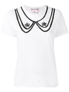 Comme Des Garçons Girl Collar Print T-shirt, Size: Large, White, Cotton