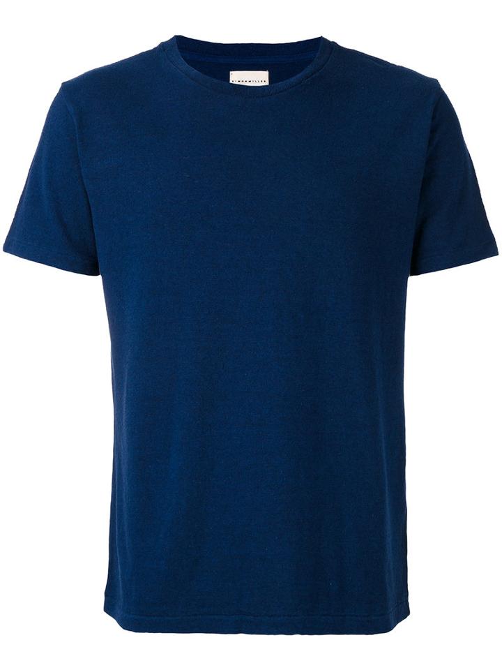 Simon Miller - Plain T-shirt - Men - Silk/cotton - 2, Blue, Silk/cotton