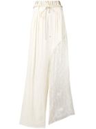 Ann Demeulemeester Lace Leg Trousers - White