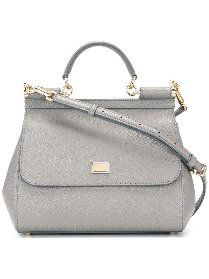 Dolce & Gabbana Medium Sicily Shoulder Bag - Grey