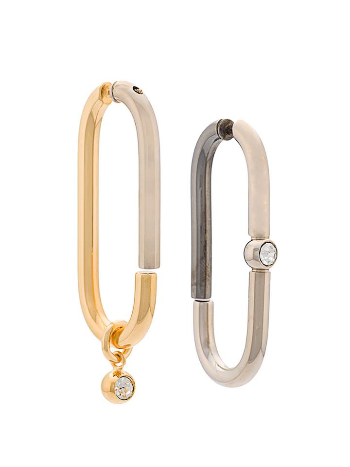 Jil Sander Link Earrings - Metallic