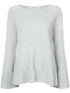 Elizabeth And James Flared Fitted Sweater - Grey