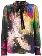 Roberto Cavalli 'stardust' Tie-neck Blouse