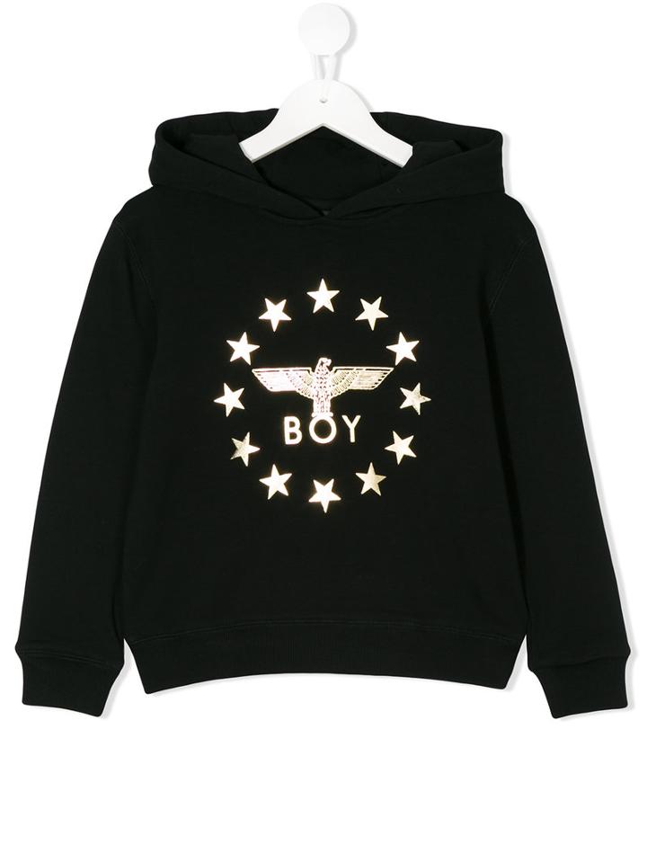 Boy London - Globe Star Hoodie - Kids - Cotton/spandex/elastane - 11 Yrs, Black