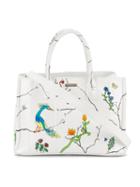 Elisabeth Weinstock - Bird Print Shoulder Bag - Women - Leather/watersnake Skin - One Size, Women's, White, Leather/watersnake Skin