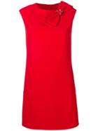 Boutique Moschino Bow Shift Mini Dress - Red