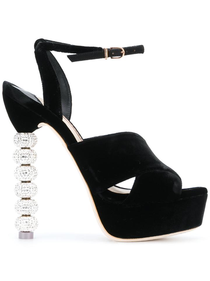 Sophia Webster Natalia Crystal Sandals - Black