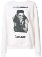 Enfants Riches Deprimes 'suburban Damage' Sweatshirt, Women's, Size: Large, White, Acetate/cotton