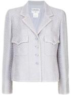 Chanel Vintage Fishtail Pattern Fitted Jacket - Pink & Purple
