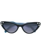Miu Miu Eyewear Cat-eye Crystal Sunglasses - Black