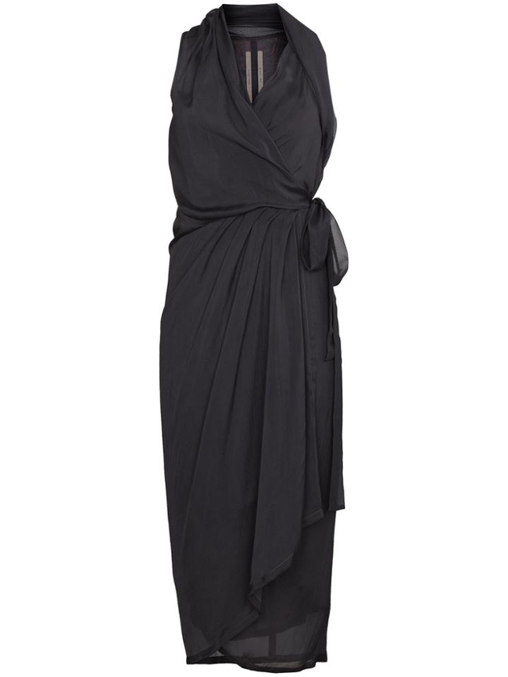 Rick Owens Sleeveless Wrap Dress - Grey