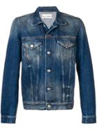 Salle Privée Pointed Collar Denim Jacket - Blue