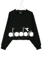 Diadora Junior Logo Print Sweatshirt - Black