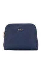 Liu Jo Logo Plaque Make Up Bag - Blue