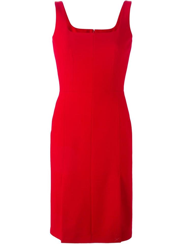 Alexander Mcqueen Square Neck Pencil Dress