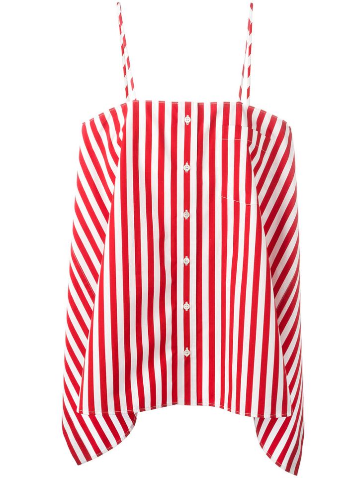 Balenciaga Striped Top, Women's, Size: 38, Red, Cotton