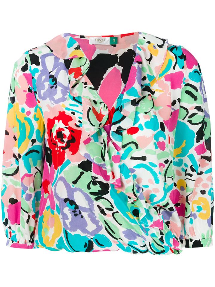 Rixo London Sofia Floral Wrap Blouse - Multicolour