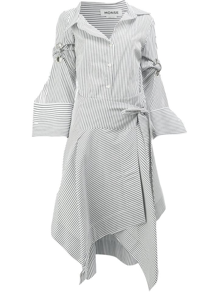 Monse Striped Shirt Dress - White
