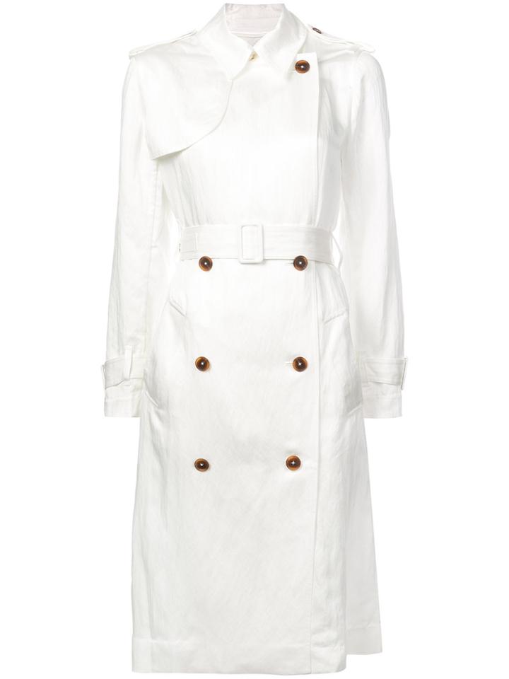 Derek Lam 10 Crosby Fluid Trench Coat - White