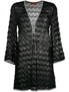 Missoni Mare Embroidered Flared Blouse - Black