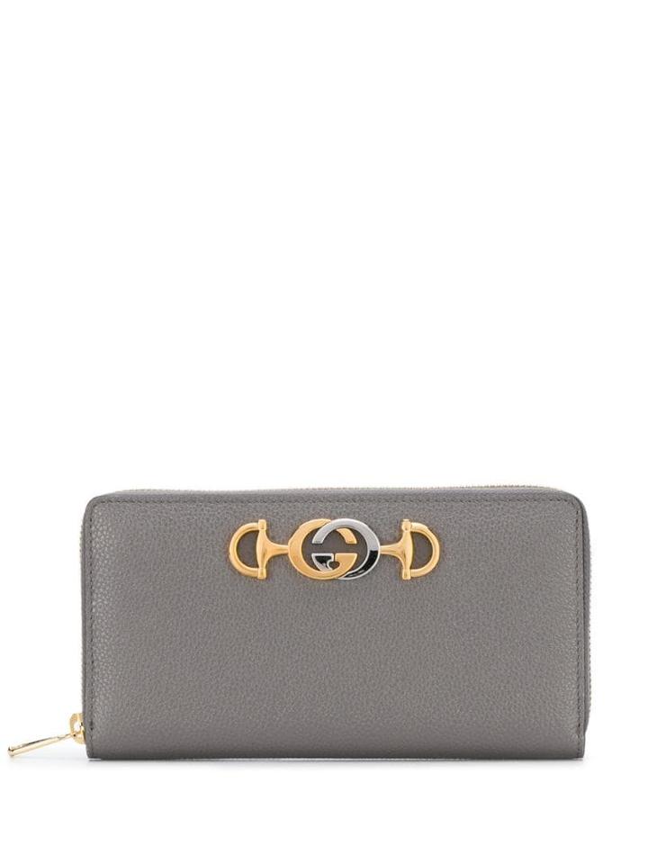 Gucci G Horsebit Large Wallet - Grey