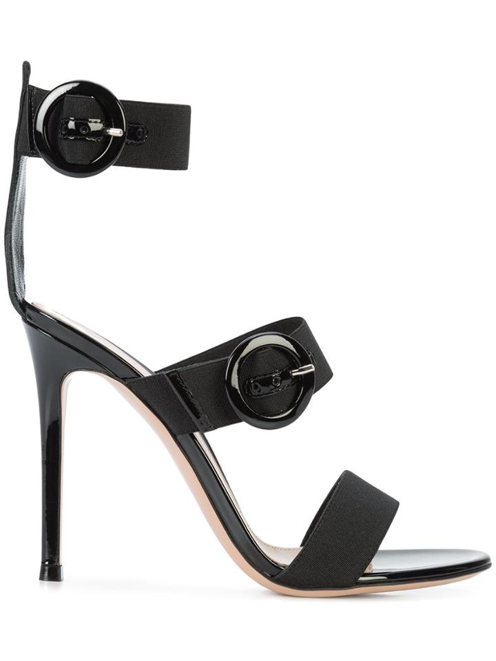 Gianvito Rossi Strappy Buckle Sandals - Black