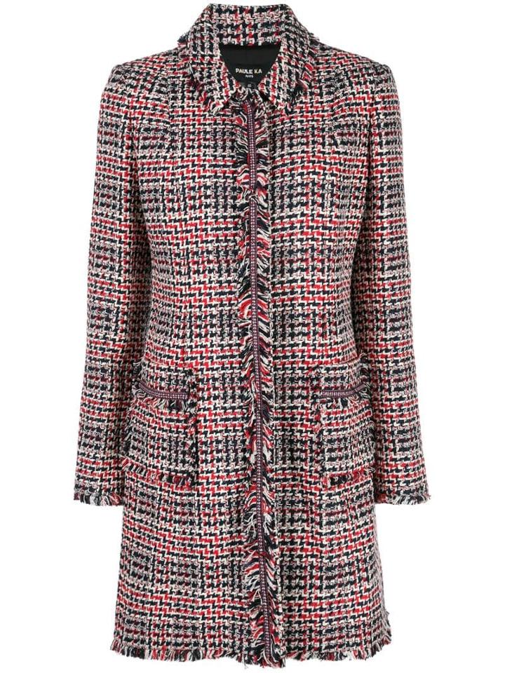 Paule Ka Tweed Coat - Red