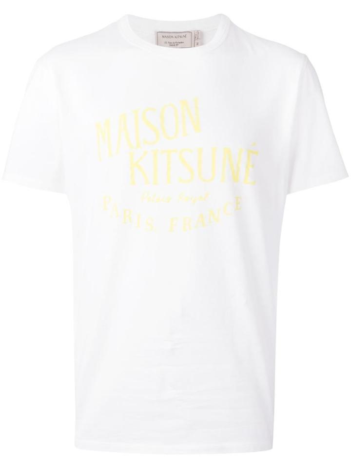 Maison Kitsuné Plain T-shirt, Men's, Size: Small, White, Cotton