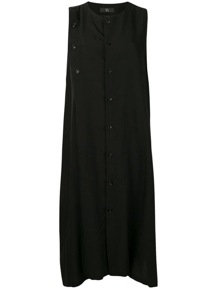 Y's Decorative Buttons Dress - Black