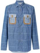 Junya Watanabe Comme Des Garçons Man Striped Pocket Shirt - Blue