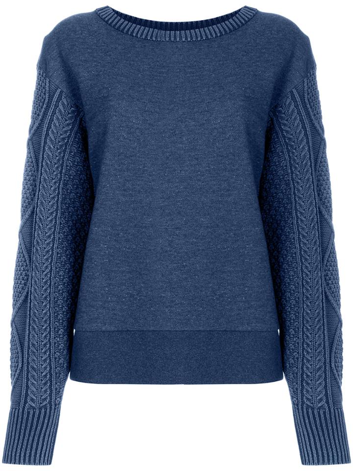 Rag & Bone Knitted Panel Sweatshirt - Blue