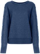 Rag & Bone Knitted Panel Sweatshirt - Blue